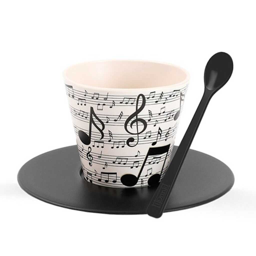 juego taza/plato/cuchara music