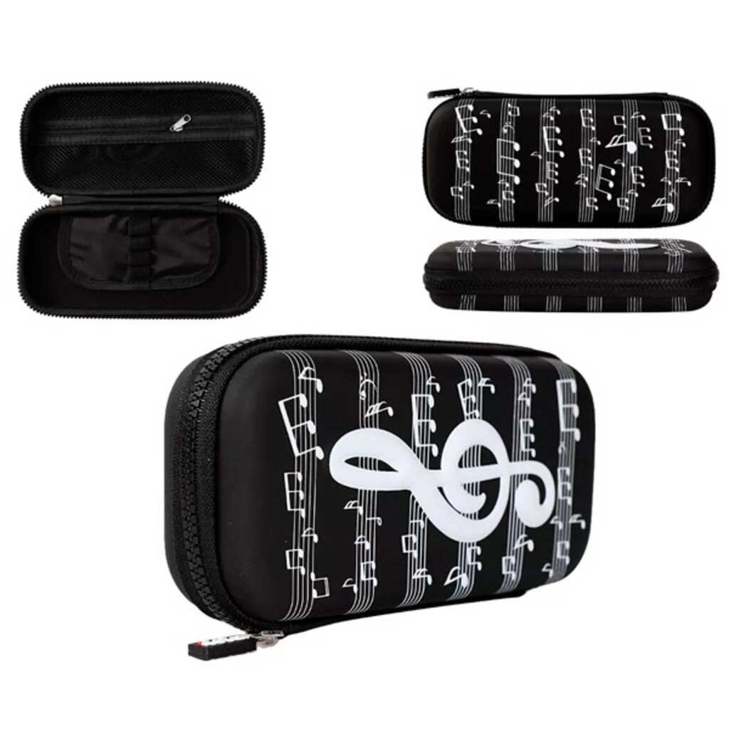 estuche rigido de musica negro