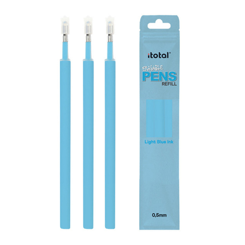 p. 3 recambios boligrafos borra turquesa
