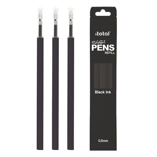 p. 3 recambios boligrafos borrabl negros