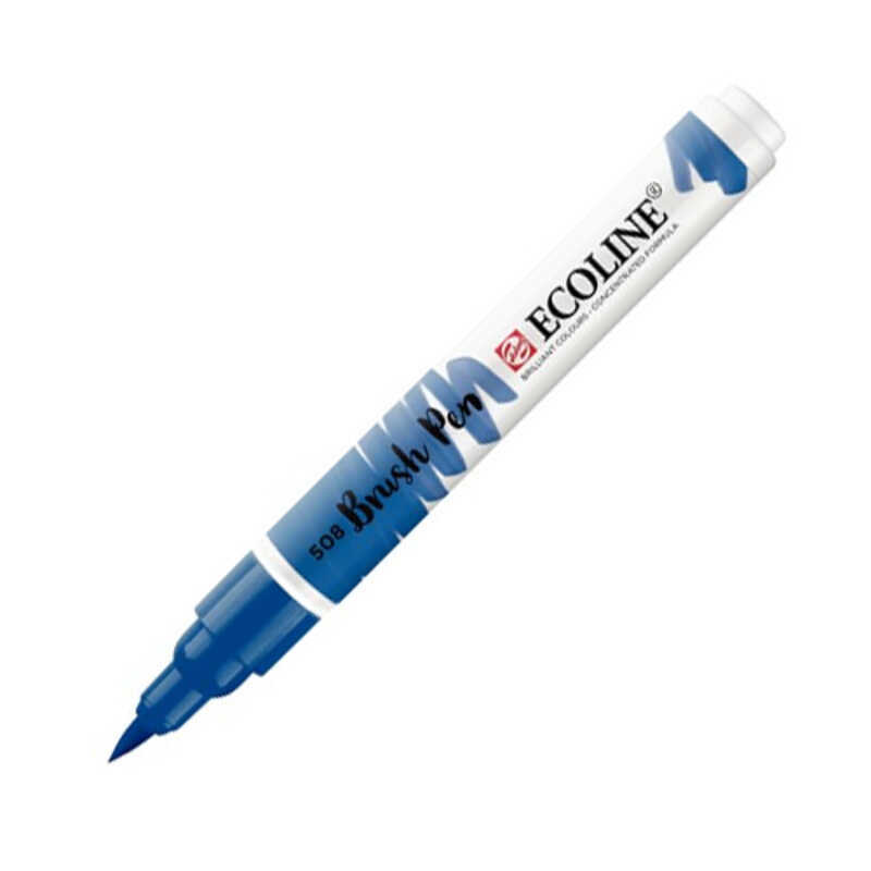 ecoline rotulador pincel azul de prusia