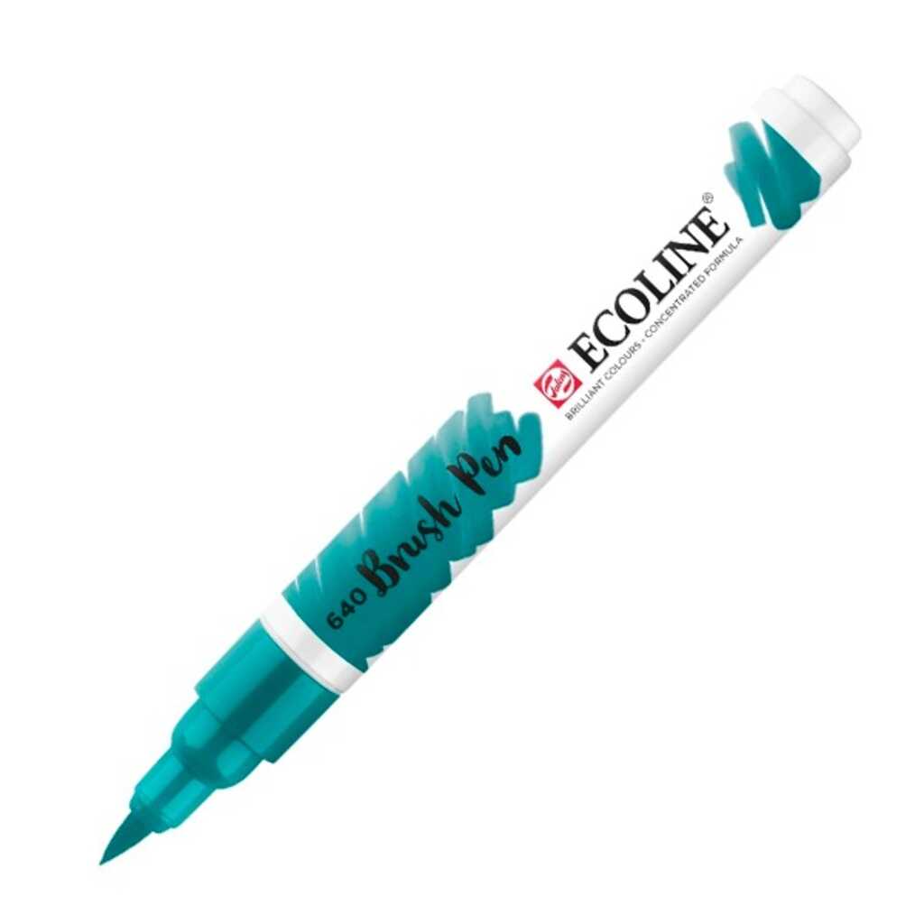 ecoline brushpen verde azul