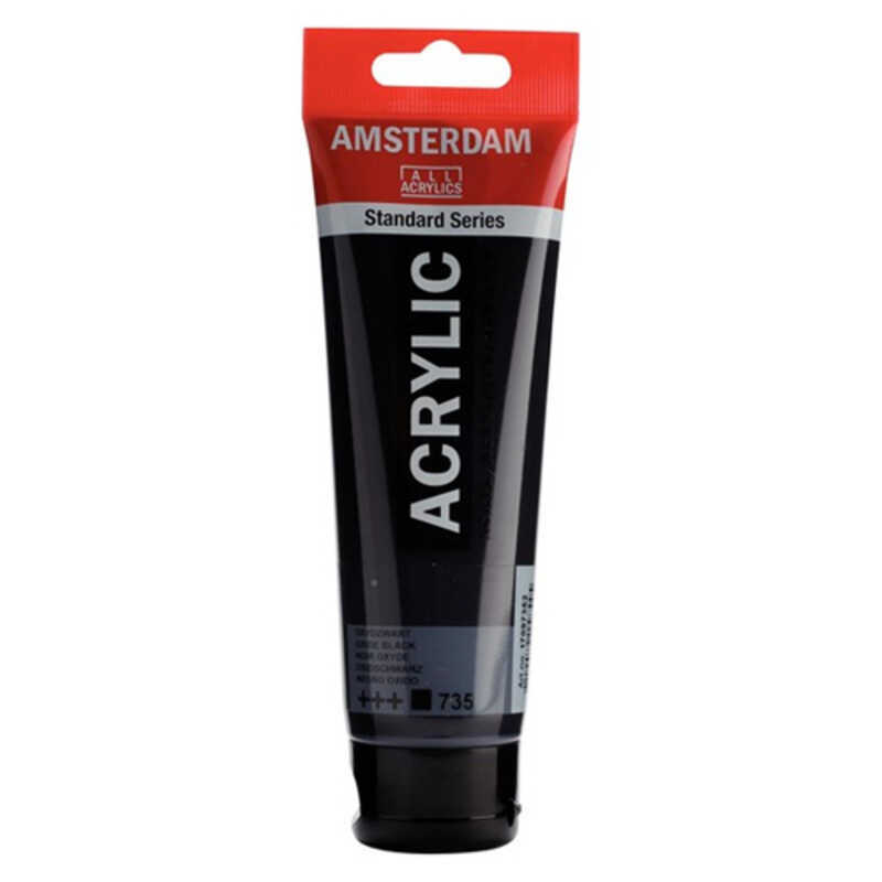 acrilic amsterdam 120ml. negre oxid