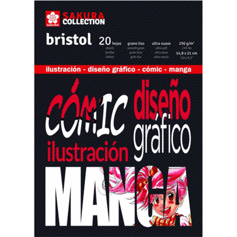 bloc papel sakura 250gr a5