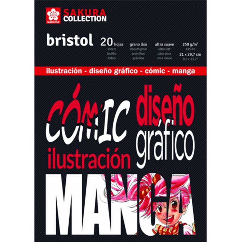 bloc papel sakura 250gr a4