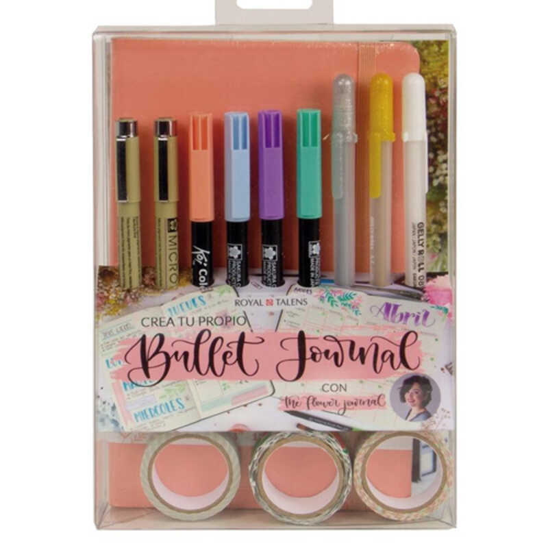 set bullet journal rosa pastel