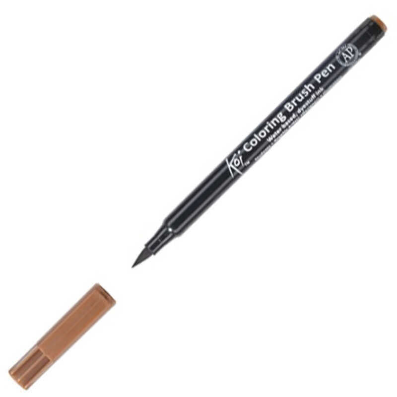 rotulador brush koi marron