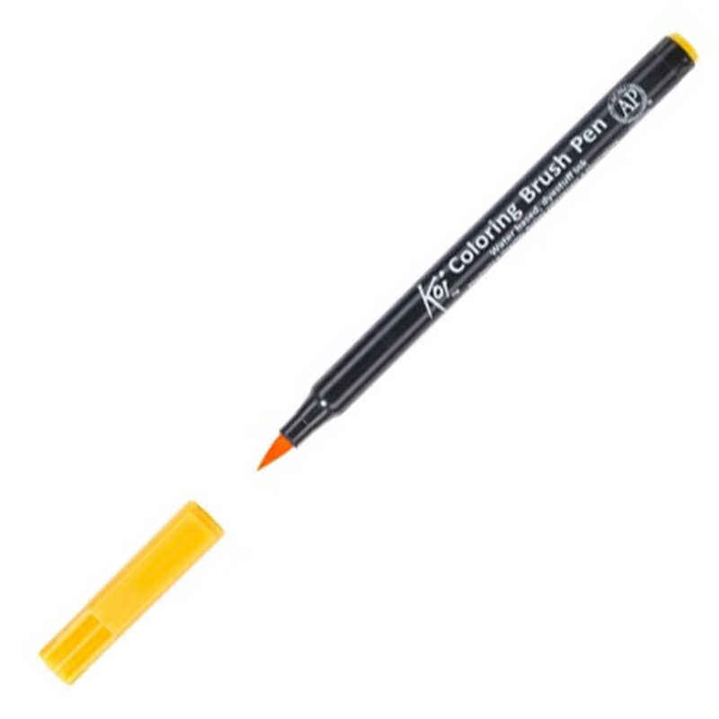 rotulador brush koi amarillo intenso