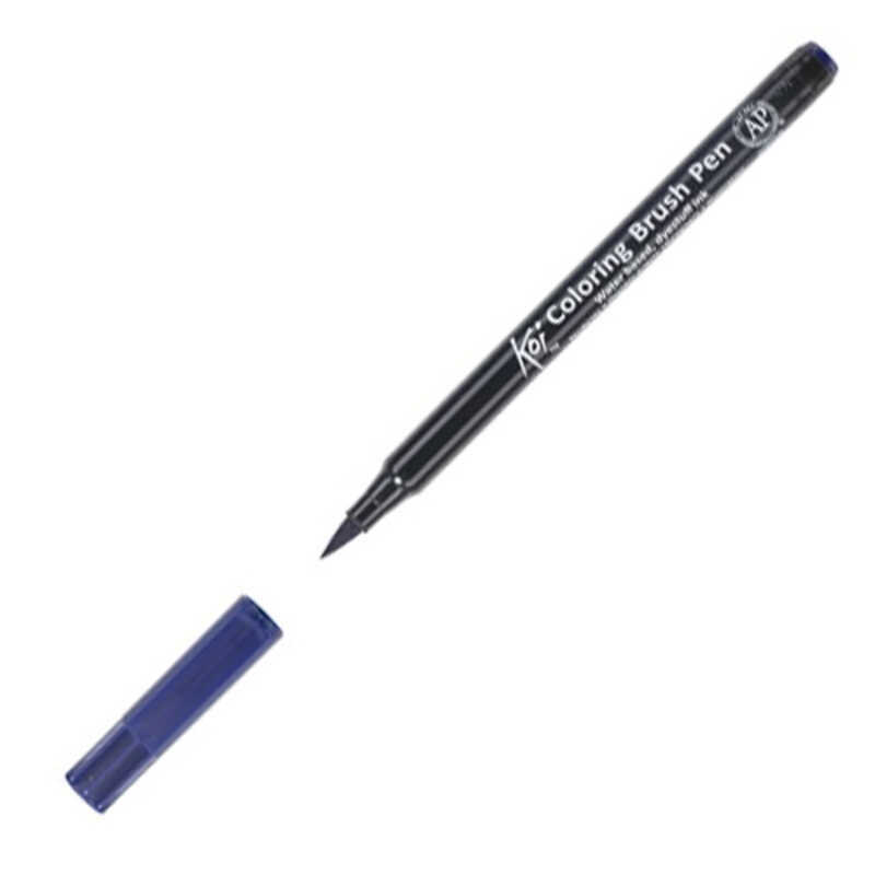 rotulador brush koi azul de prusia