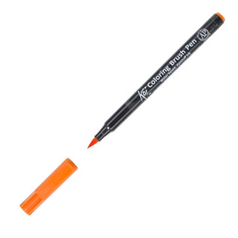 rotulador brush koi naranja