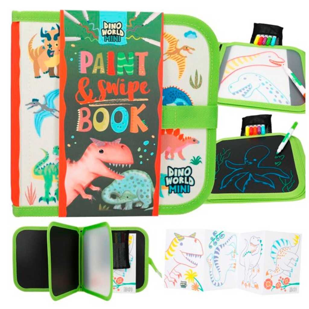 dino world libro para pintar y borrar