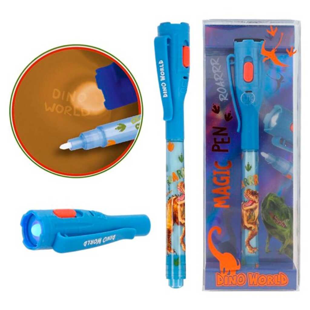 dino world boligrafo secreto con luz