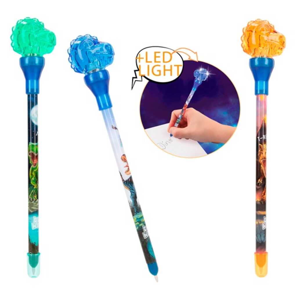 dino world boligrafo con luz
