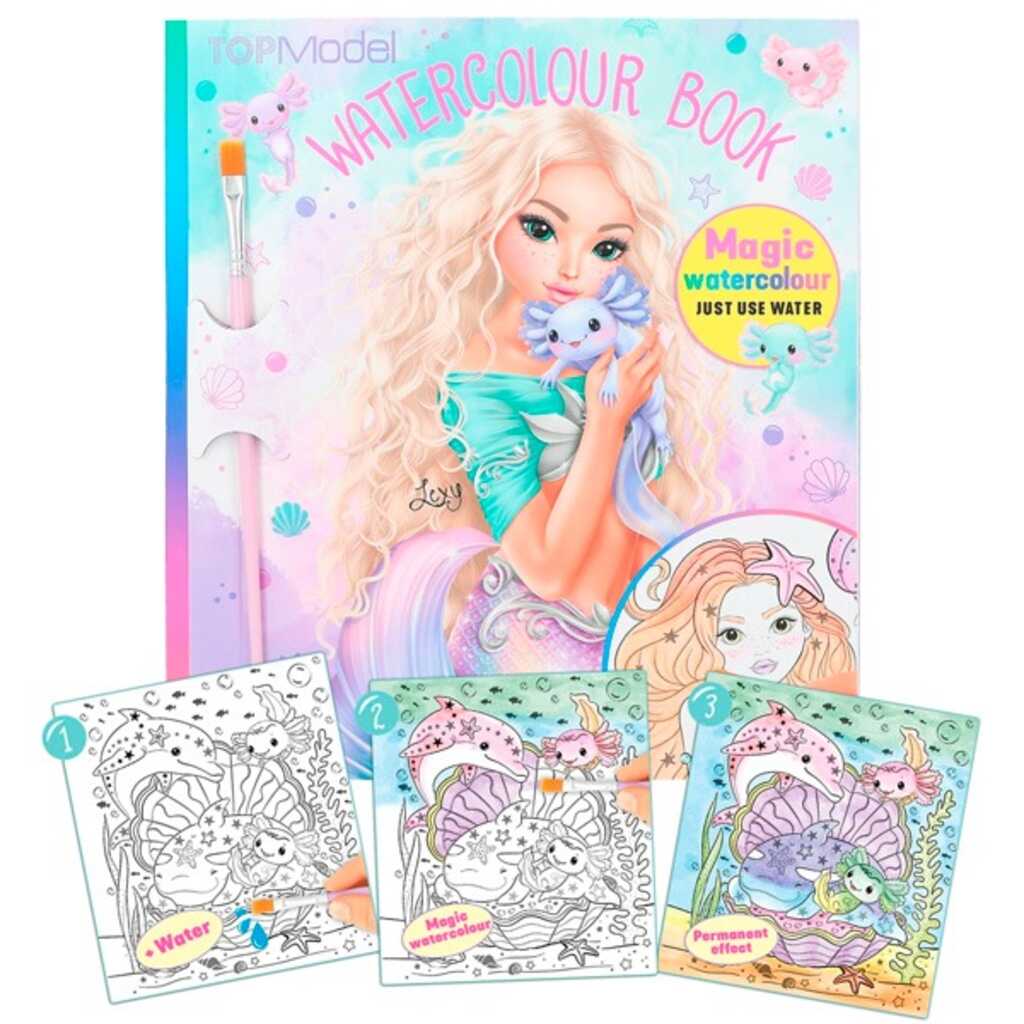 topmodel libro de acuarelas mermaid