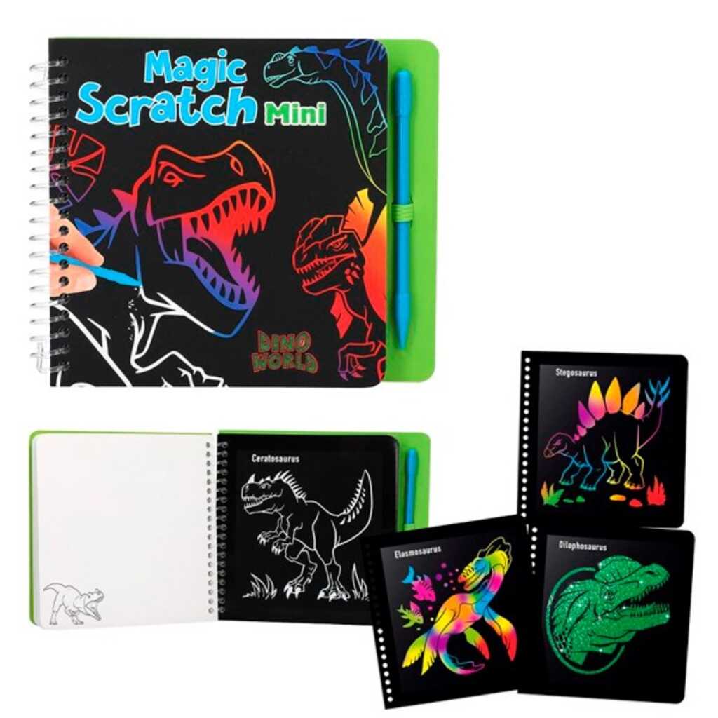 dino world mini magic scratch book