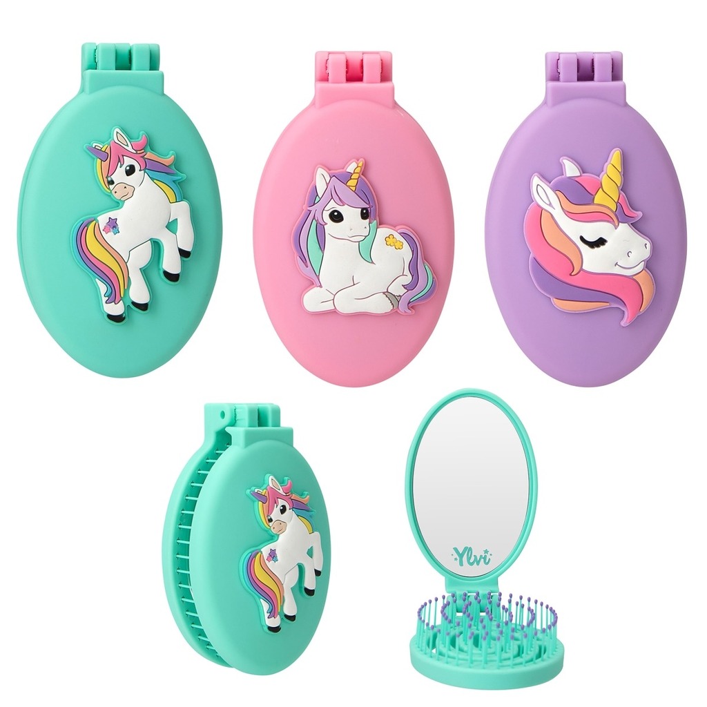 ylvi cepillo plegable con unicornio