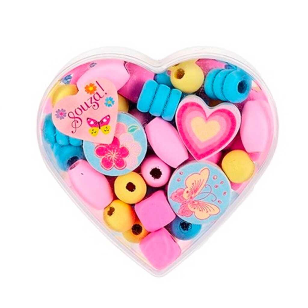 cajita regalo corazon con perlas de made