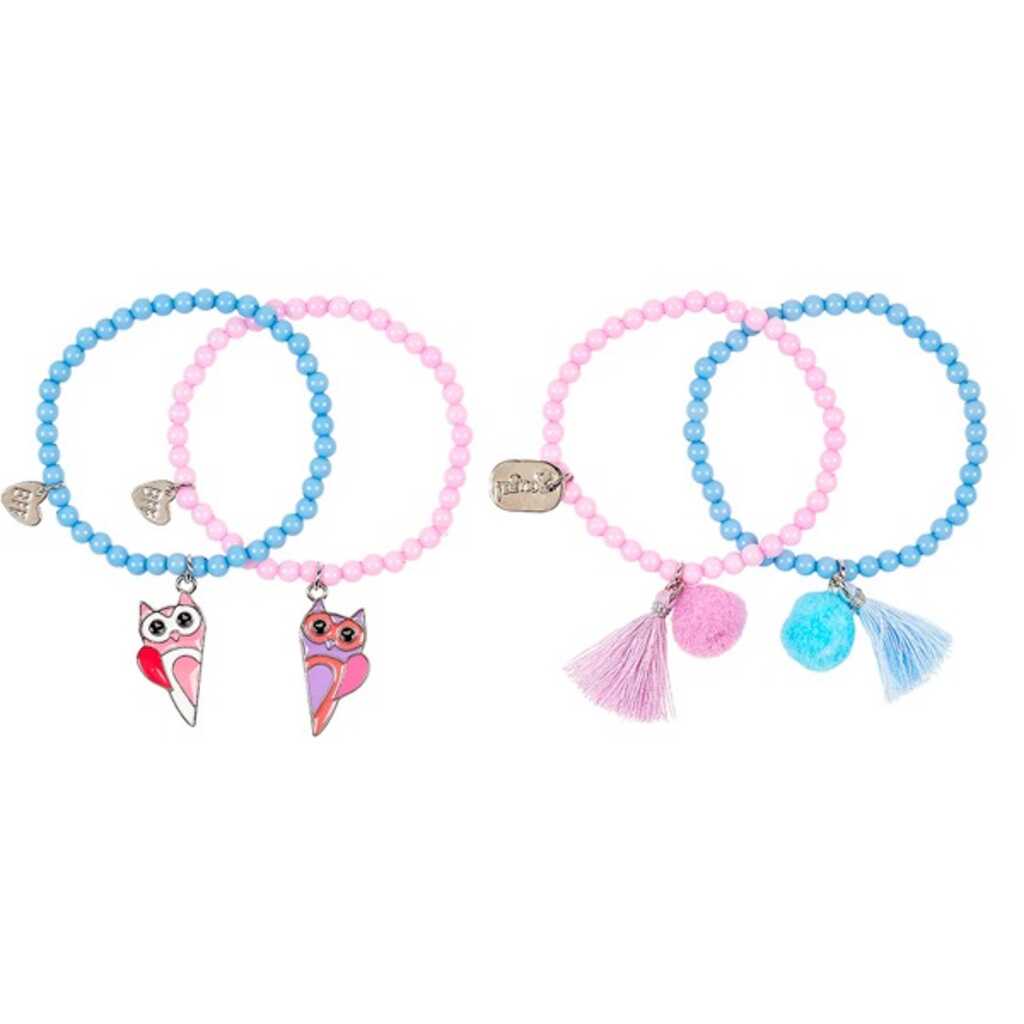 caja bff phine lila 4 pulseras