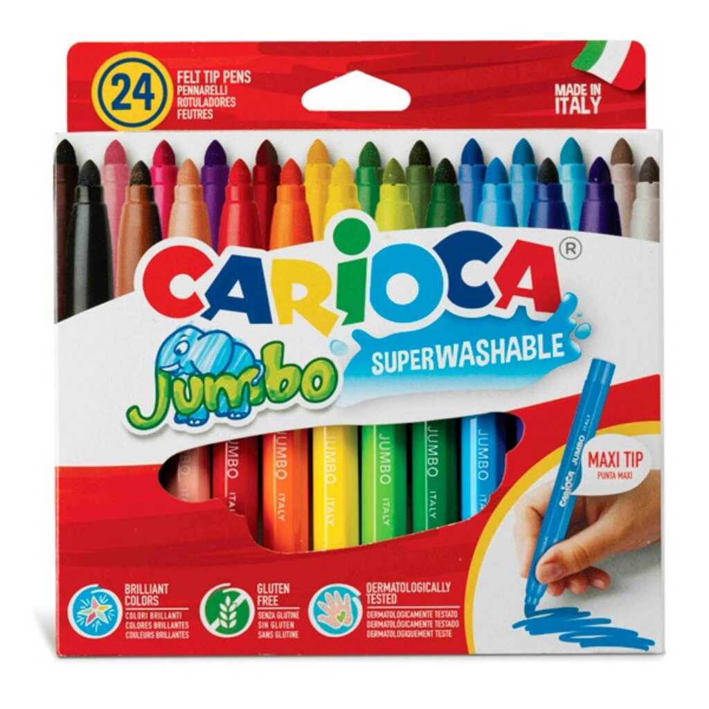 c 24 rotuladores carioca jumbo super