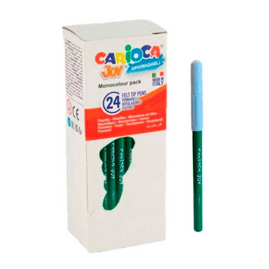 caja 24 rotuladores carioca joy verde fu