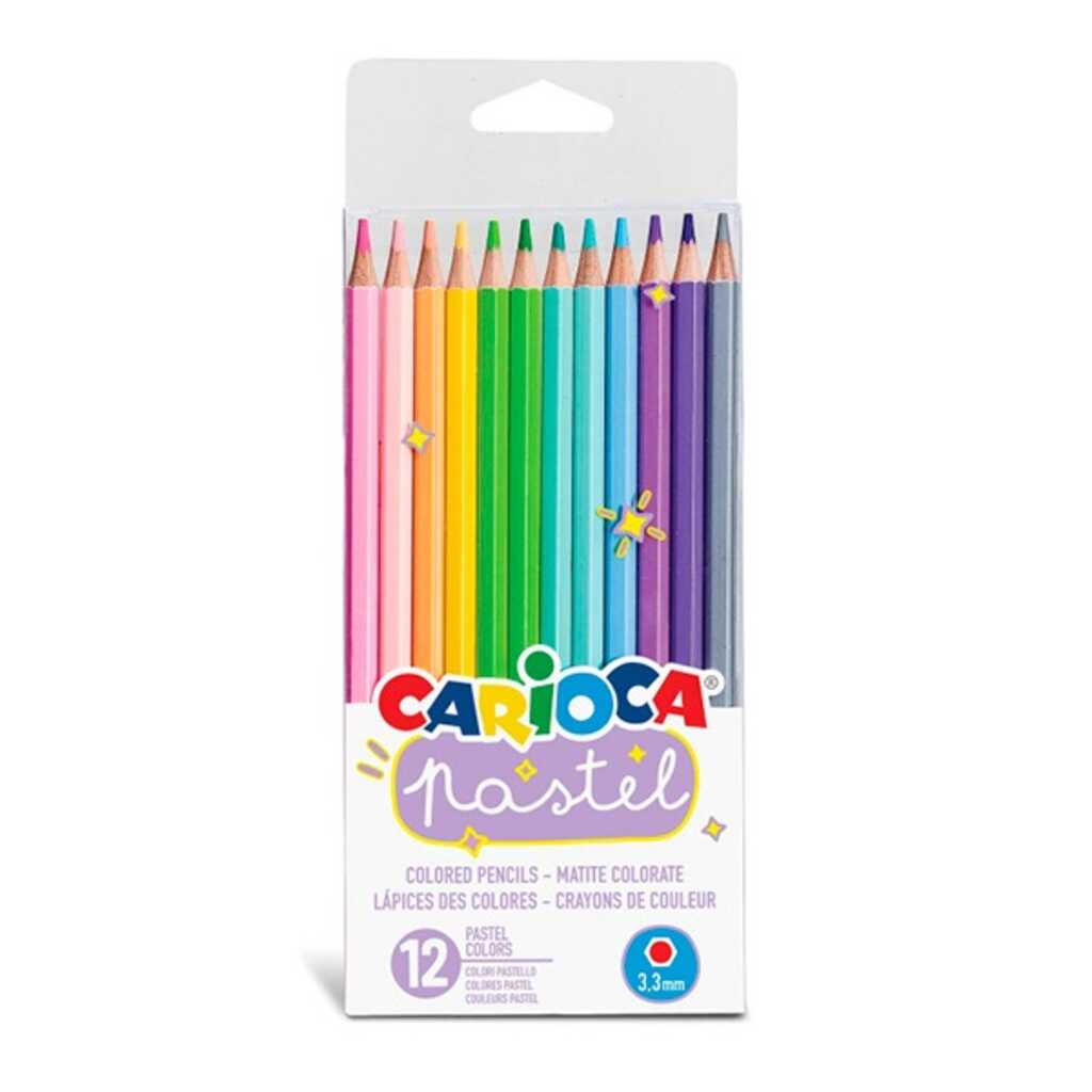 caixa 12 llapis colors pastel carioca