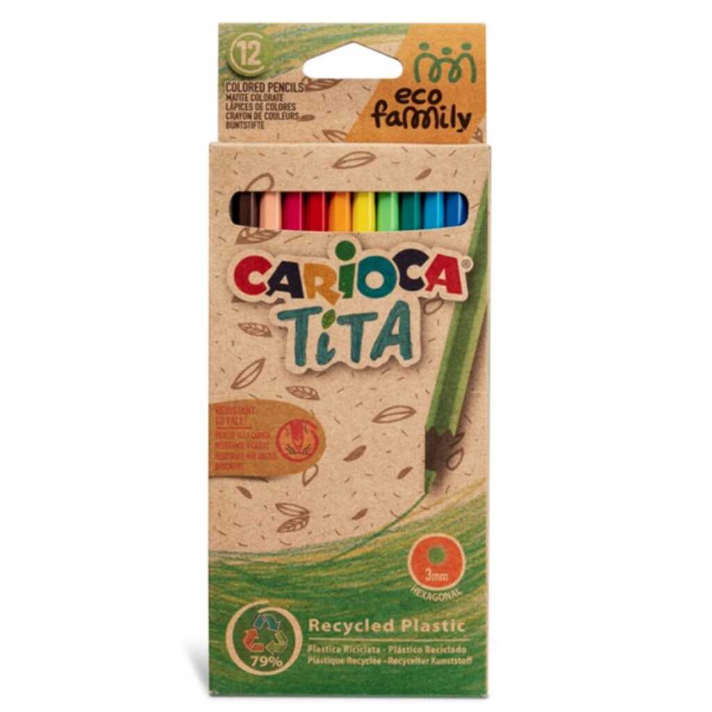 c 12 llapis colores reciclats carioca