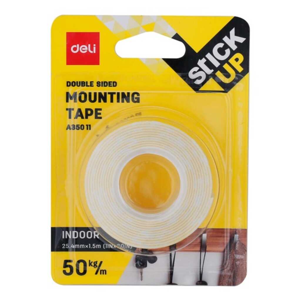 cinta doble cara deli 25,4mmx1,5m