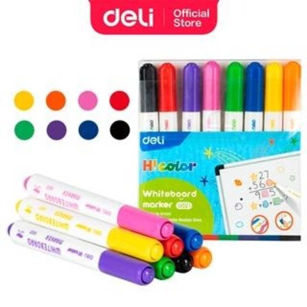 marcador pizarra deli colores surt.(8ud)