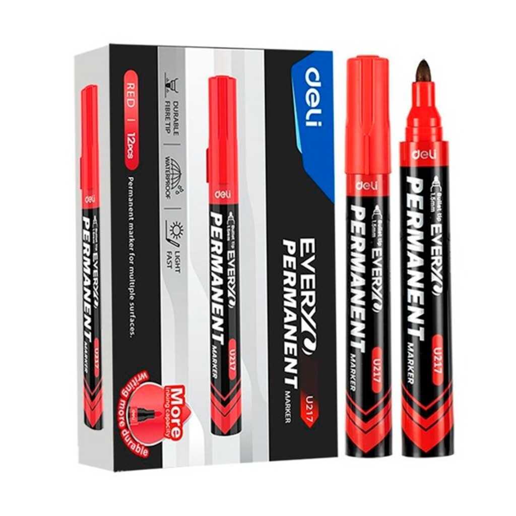 permanent deli punta conica 1,5mm vermel