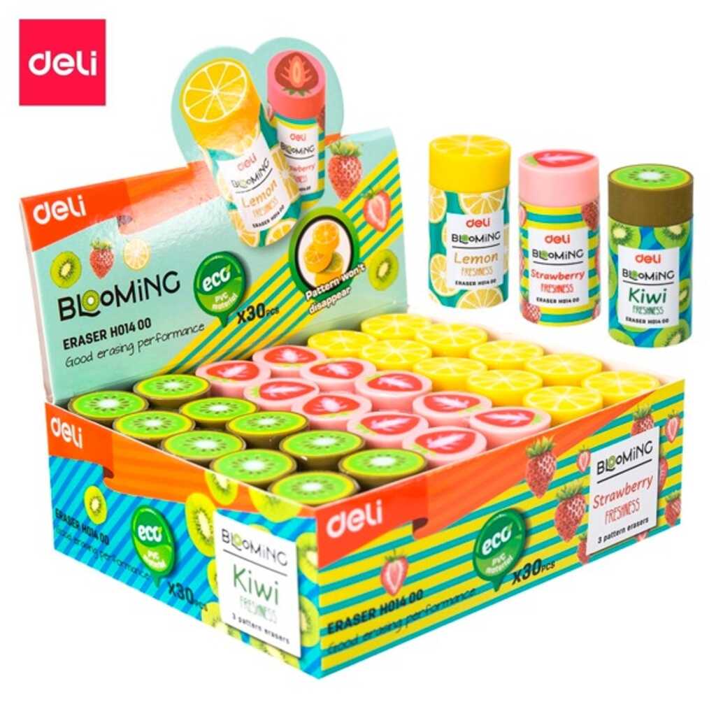 goma de borrar deli bloominc frutal
