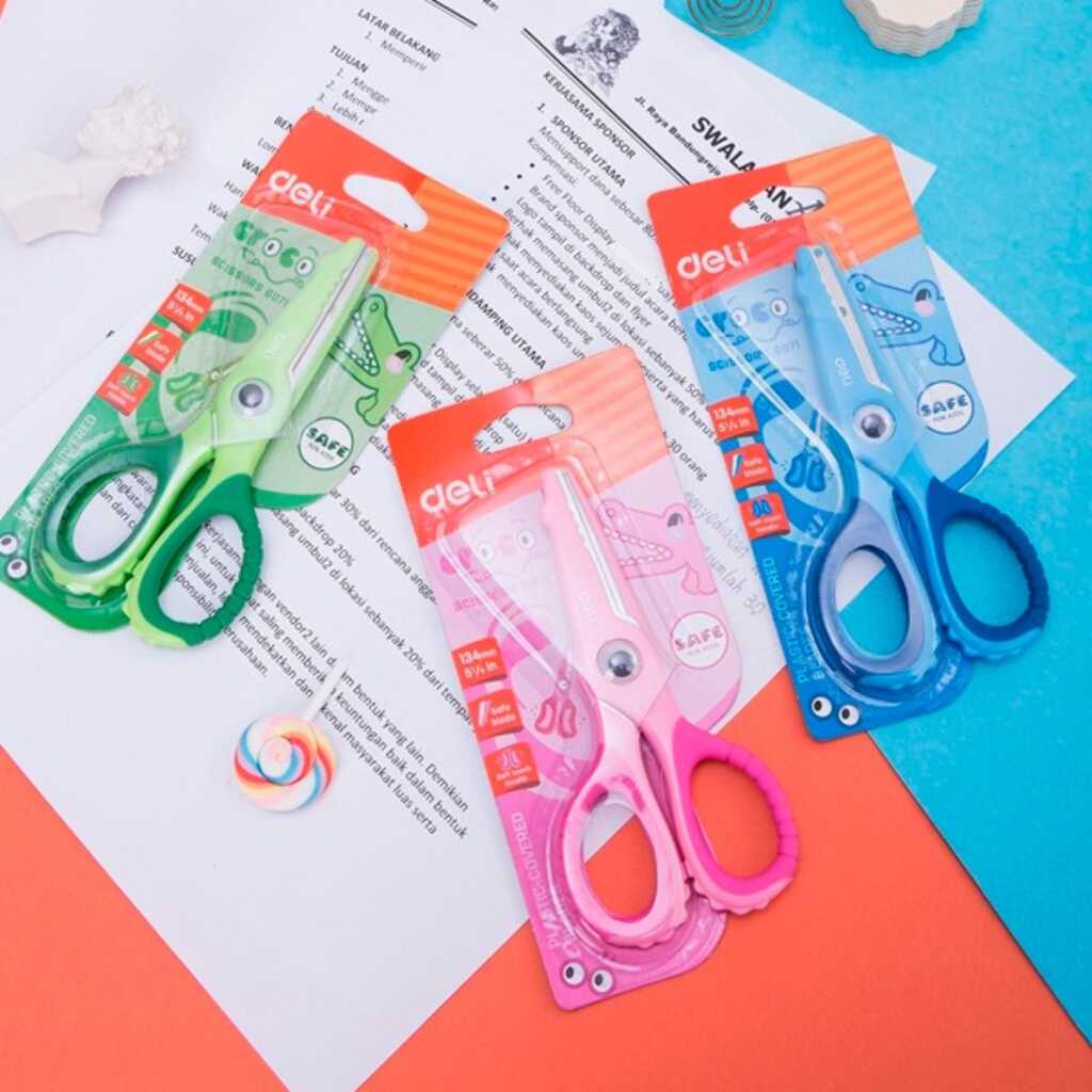 tijeras escolares cocodrilo 13,4cm