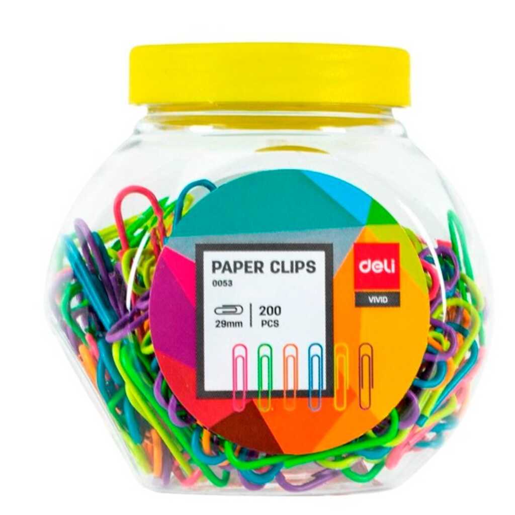 caja 200 clips deli niquelados 29mm colo