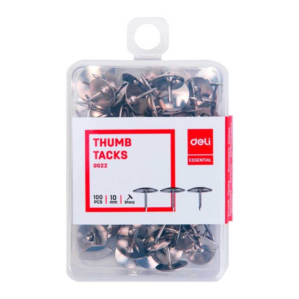 caja 100 chinchetas deli 10mm plata