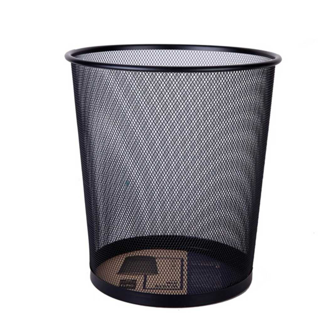 papelera deli metal 26x21x28cm negro