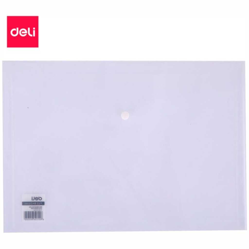 sobre con broche deli pp 300mic a4 trans