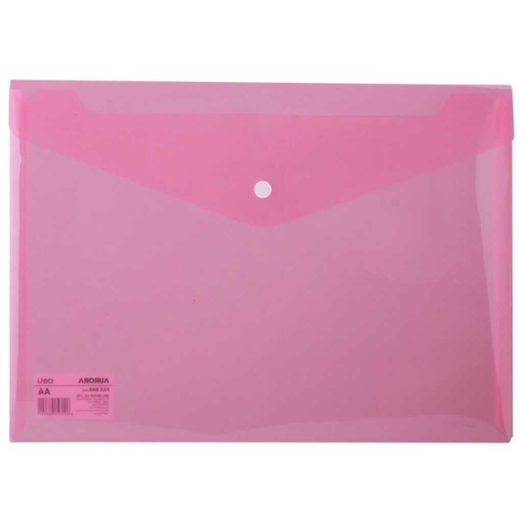 sobre con broche deli pp 300mic a4 rosa