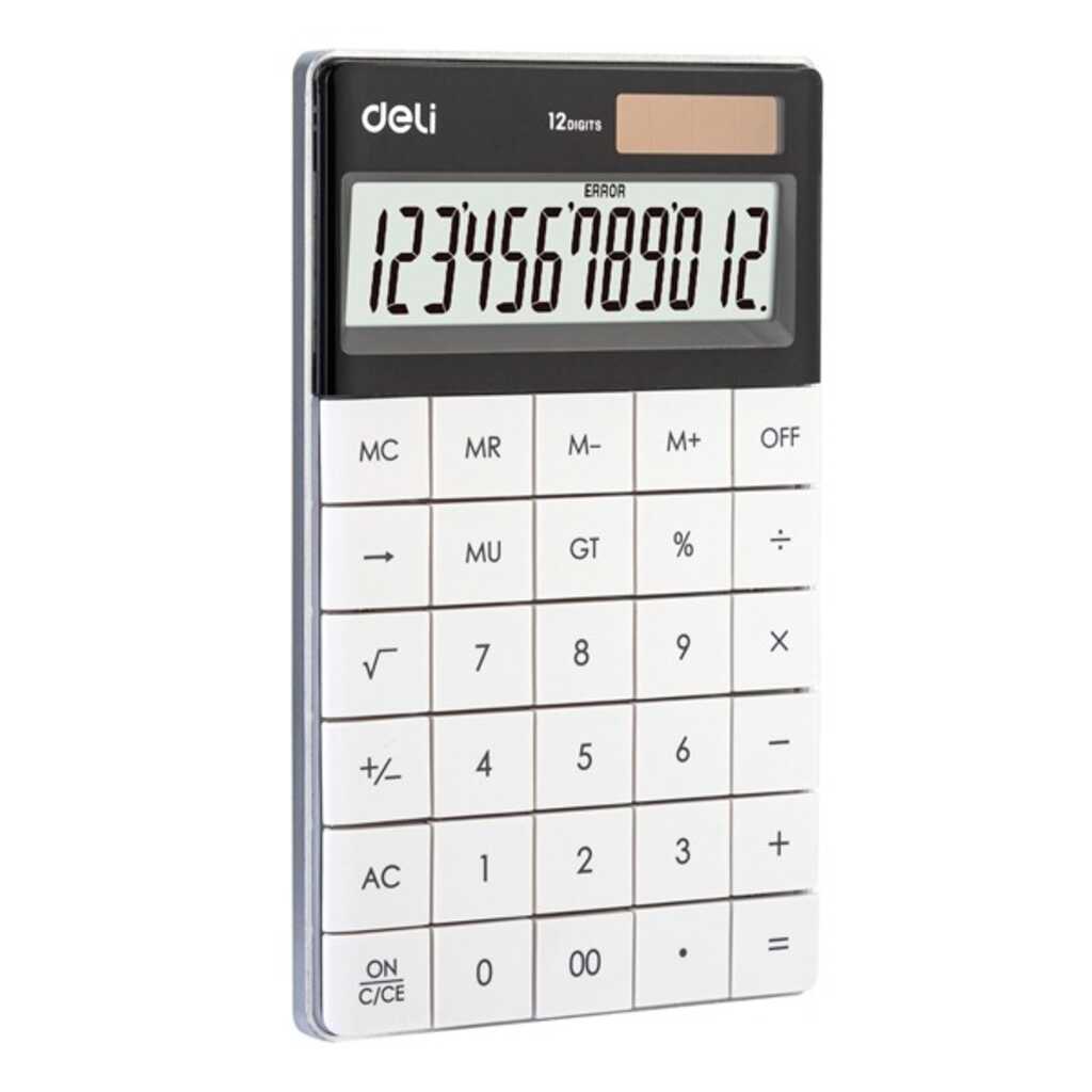 calculadora blanco deli e1589 12 digitos