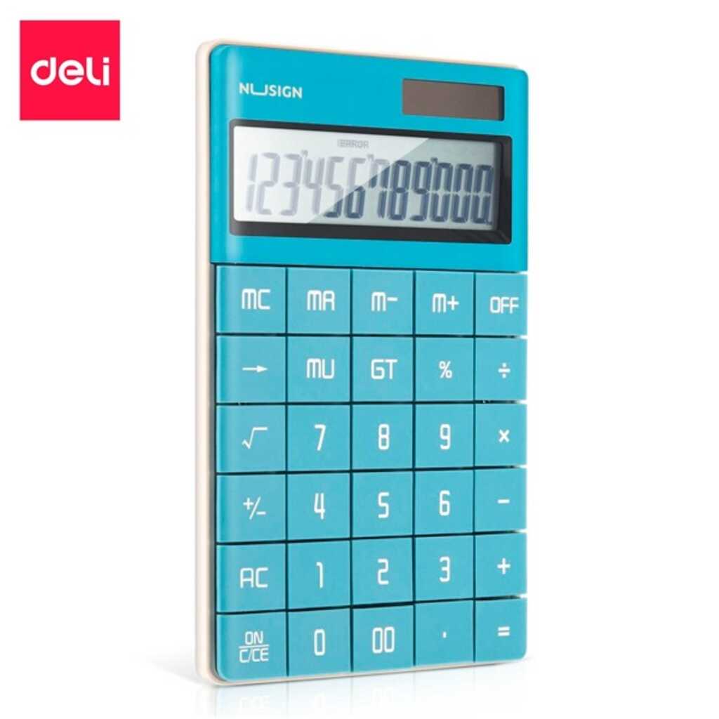 calculadora deli ens041 12digitos azul