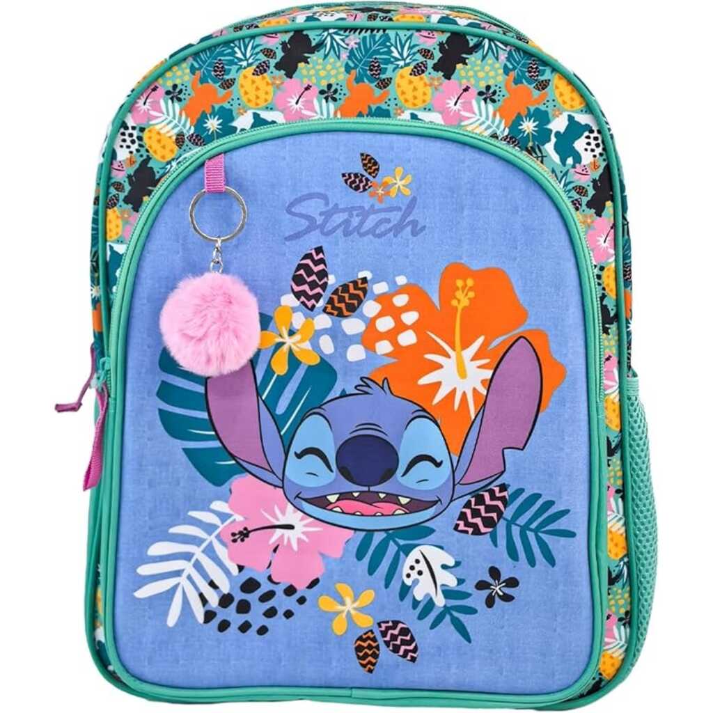 mochila doble compartim. stich angel