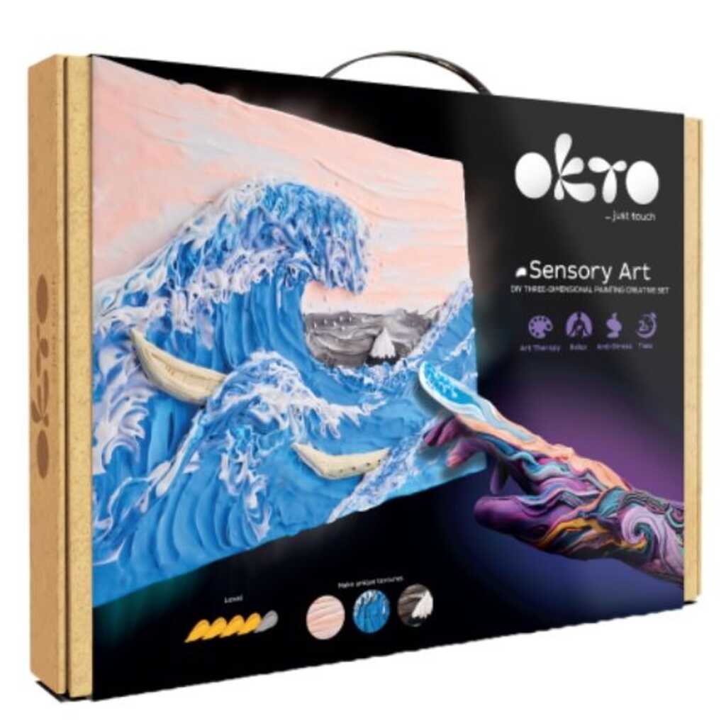 okto diy 3d 'big wave in kanawaga' 30x40