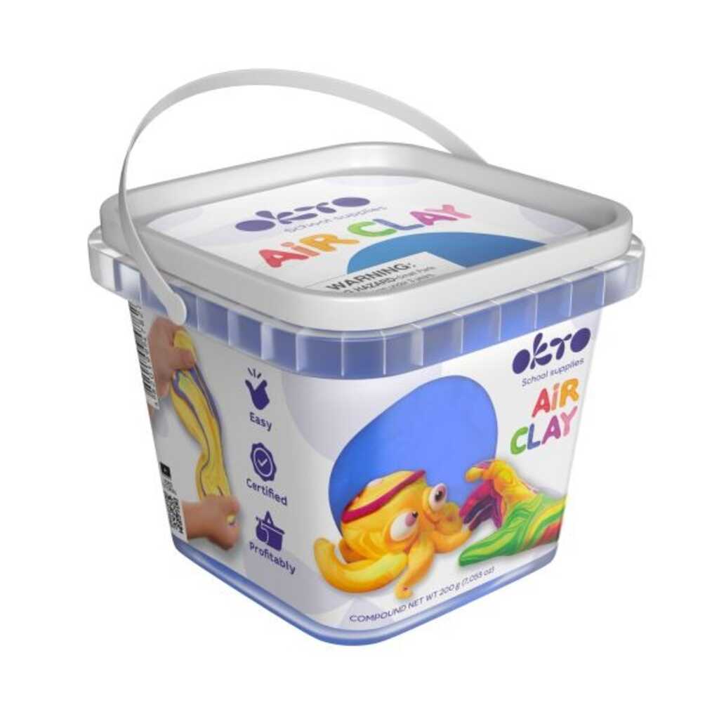 pasta modelar okto air dry 910ml azul