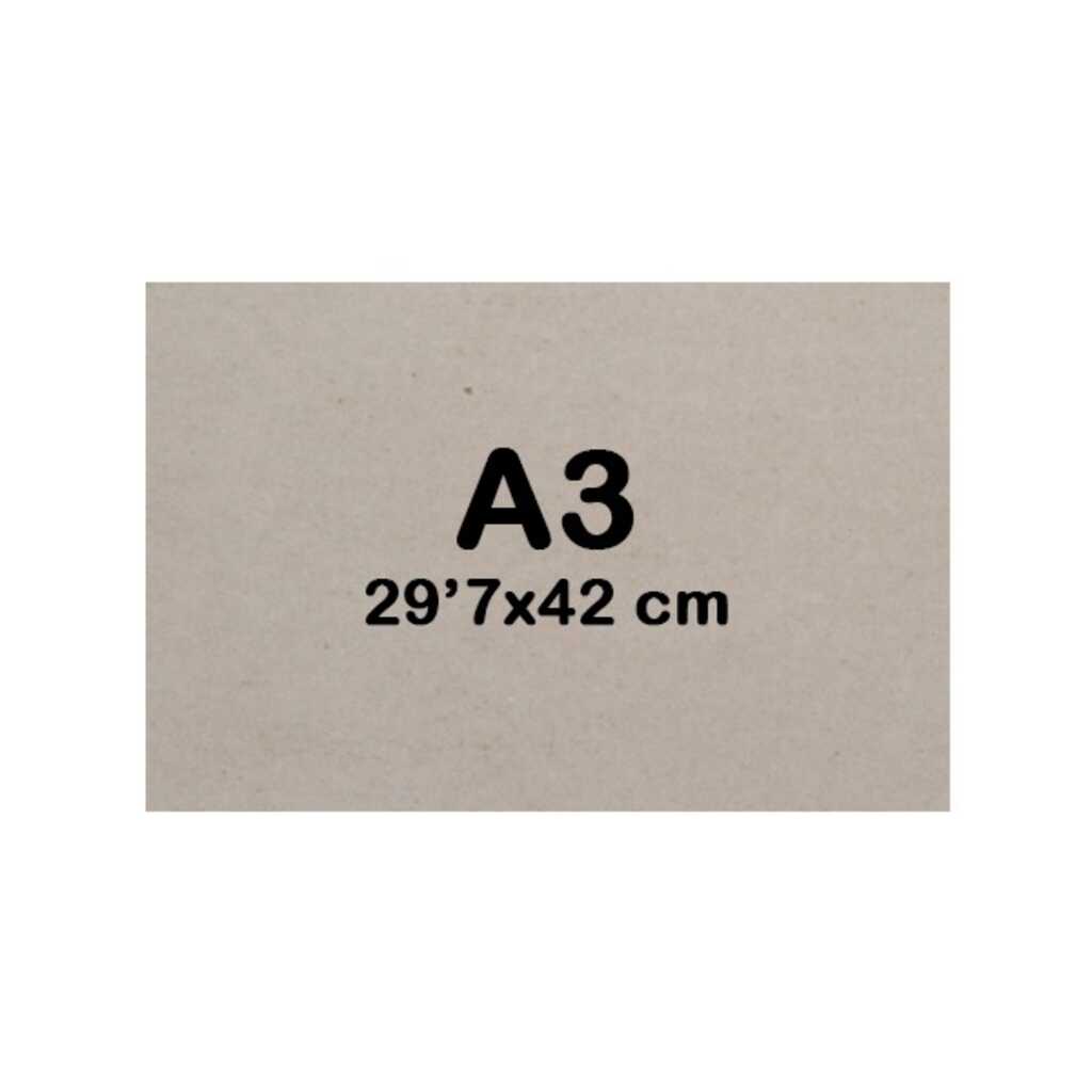 carton gris extra 1'2mm tamaâ¥o a3