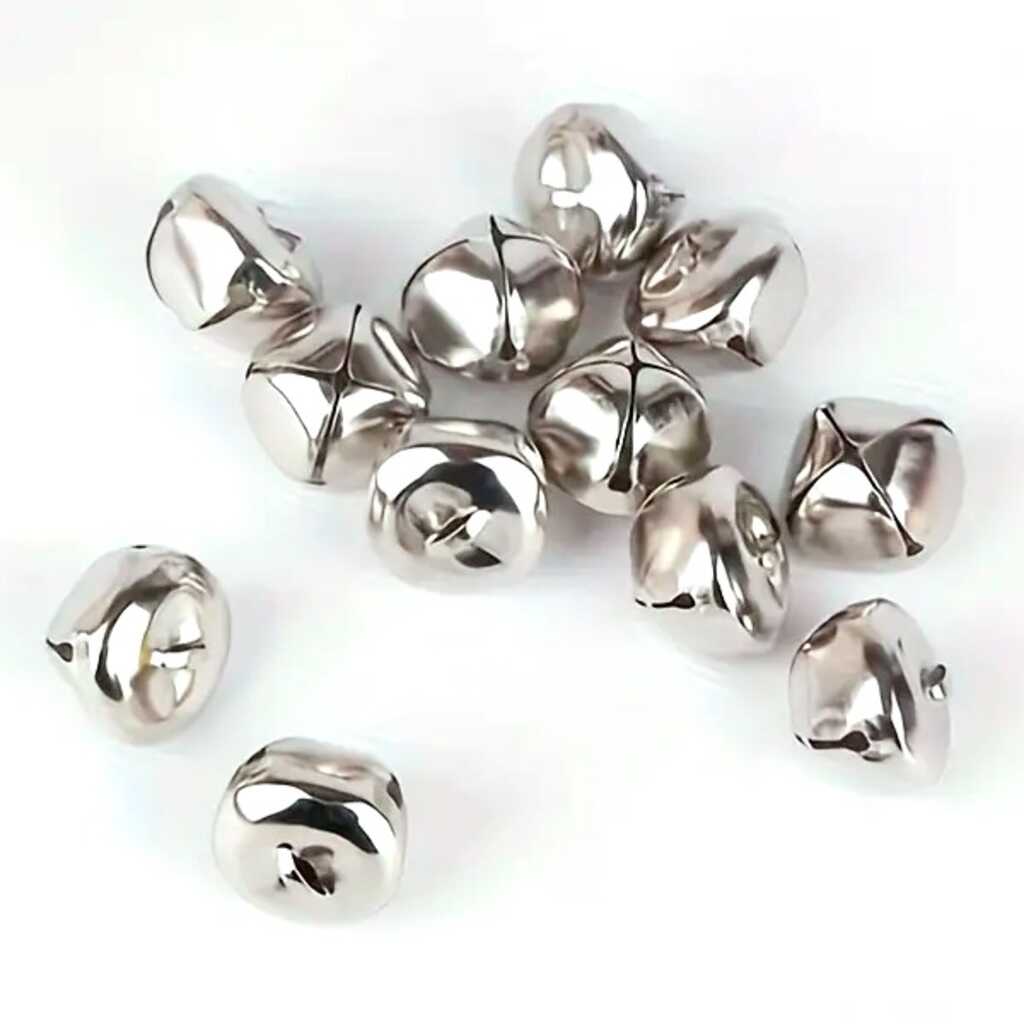 paq. 7 cascabeles 15mm plateados
