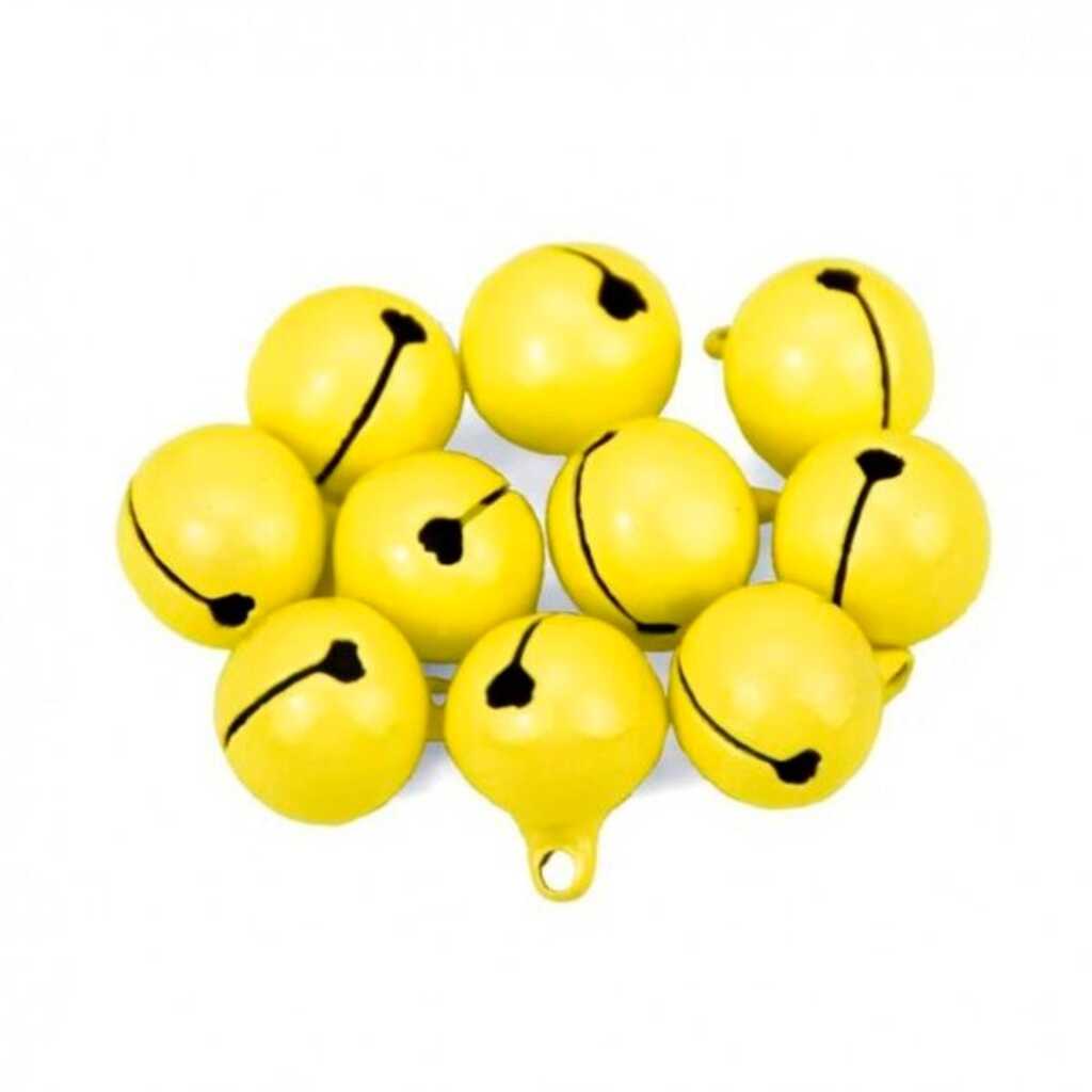 paq. 6 cascabeles 14mm amarillo