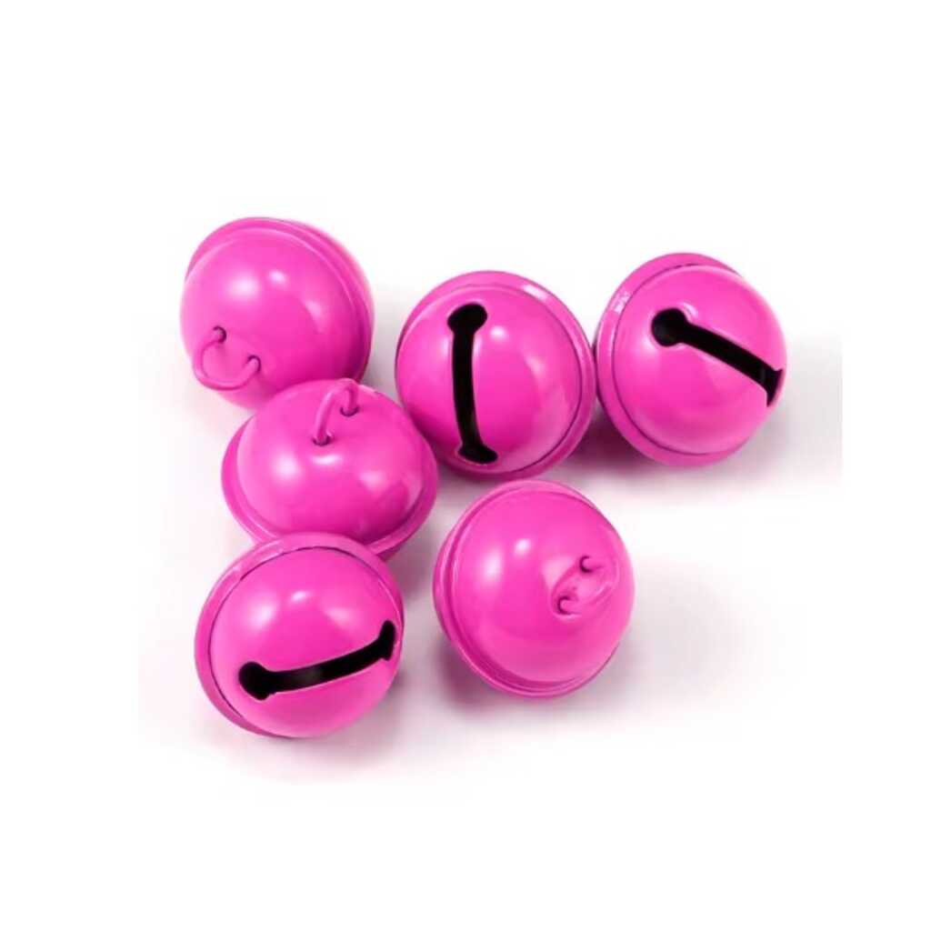 paq. 6 cascabeles 14mm fucsia