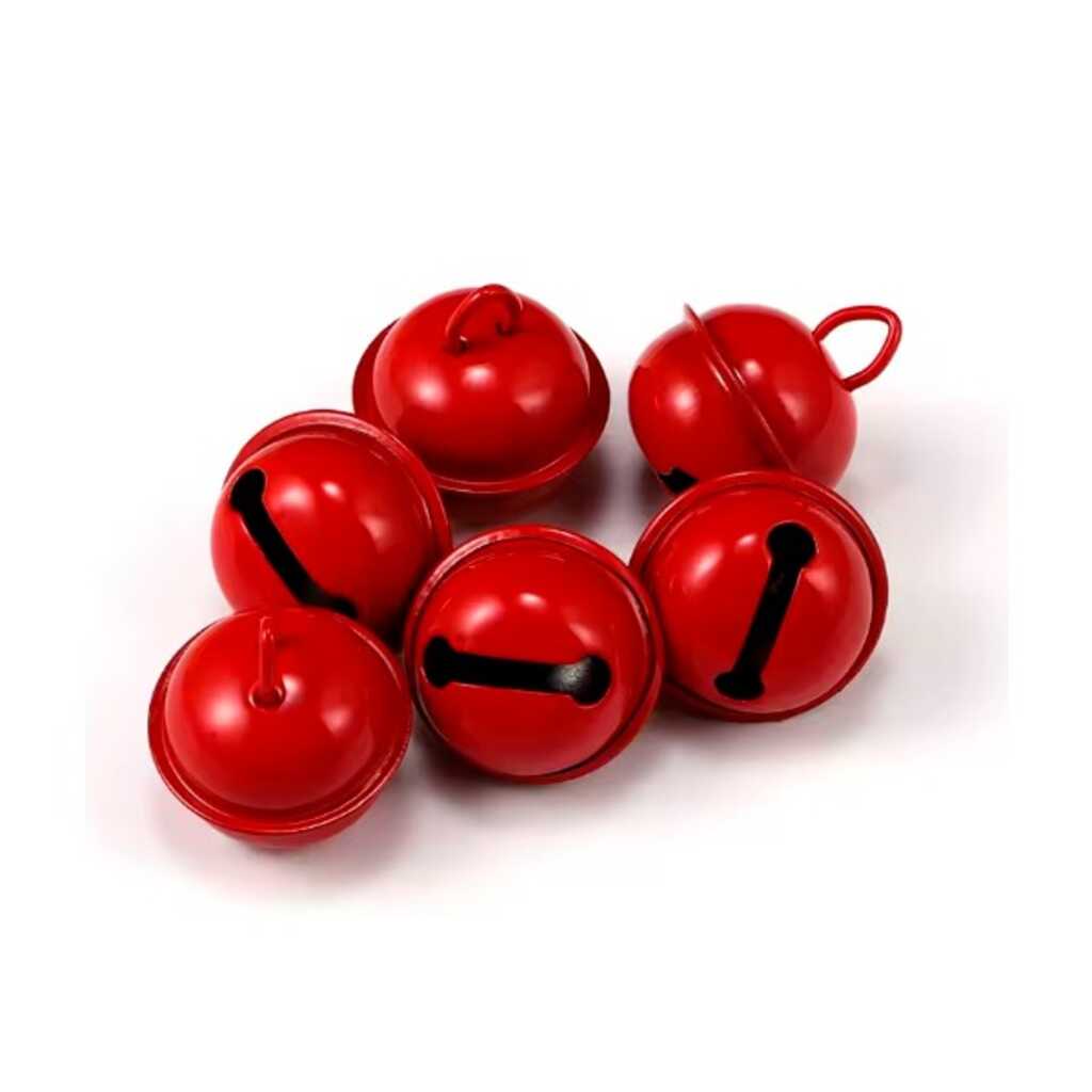 paq. 6 cascabeles 14mm rojo
