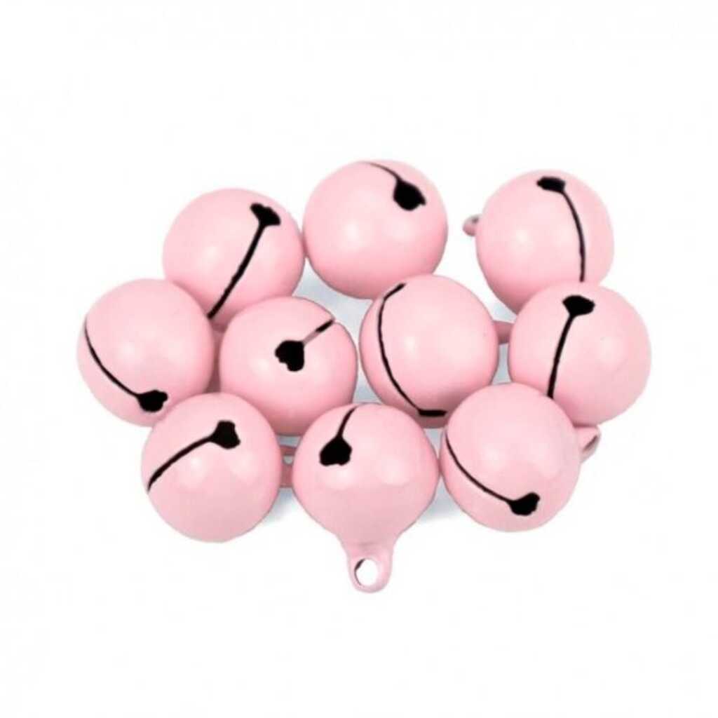 paq. 6 cascabeles 14mm rosa