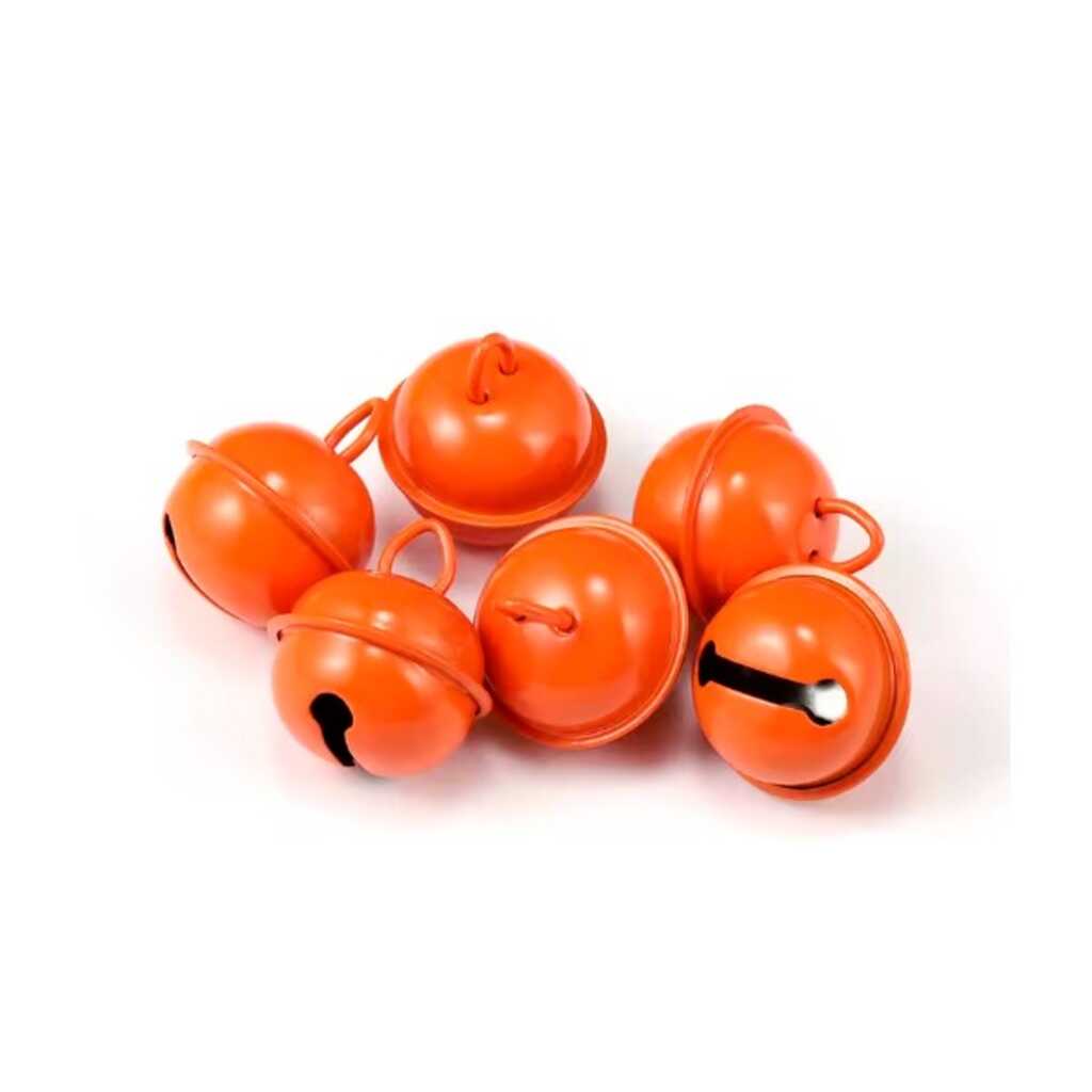 paq. 6 cascabeles 14mm naranja