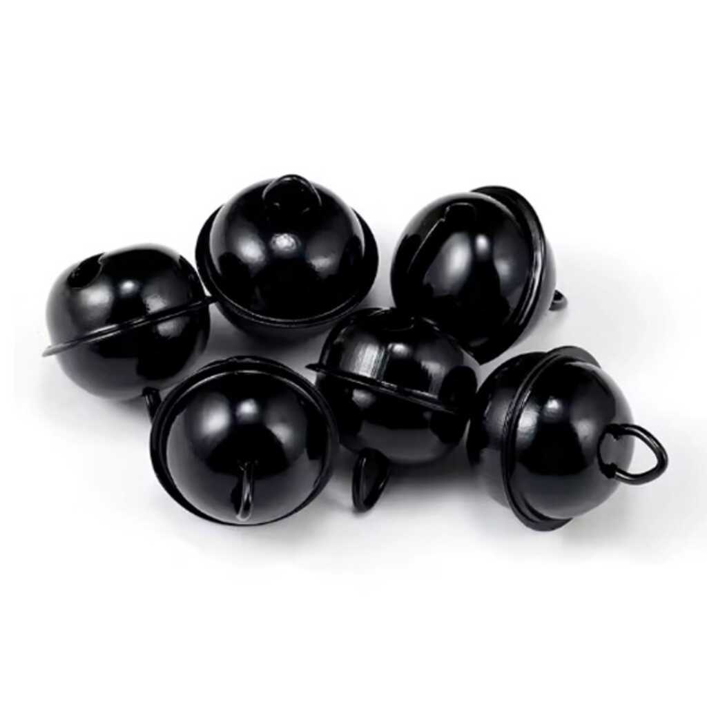 paq. 5 cascabeles 22mm negro