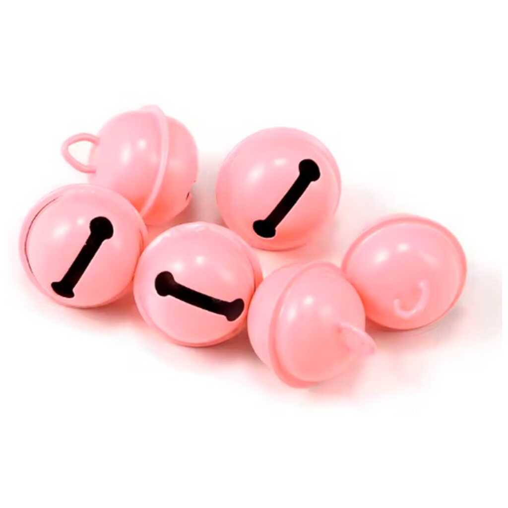 paq. 5 cascabeles 22mm rosa